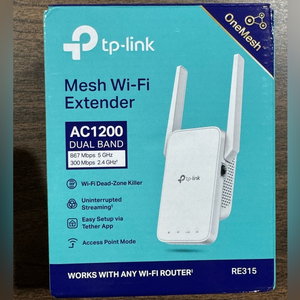 TP-Link RE315 AC1200 Mesh Wi-Fi Extender - Extend Any Router – Used